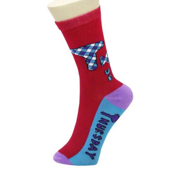 Days of the Week Crew Novelty Socks 9-11 Gift Set of Six Pair of Socks Yelete - Picture 6 of 7